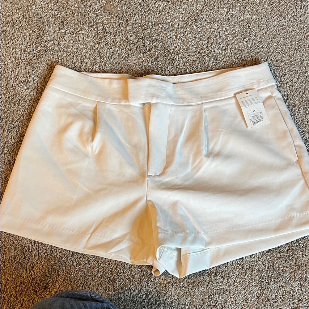 a new day Women's Cream High Waist Shorts
